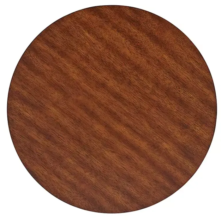 Kirklands Home Warm Chestnut Wood Round Accent Table Brown Clearance