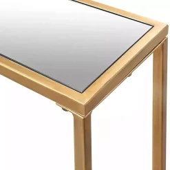 Kirklands Home Warm en Mirrored Top Console Table Gold Outlet