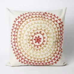 Kirklands Home Warm Lamontage Swirl Outdoor Throw Pillow Ivory Outlet