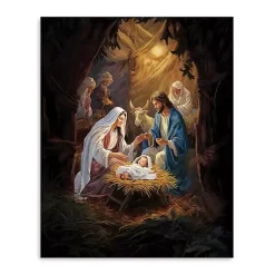 Christmas Art & Wall Decor>Kirklands Home Warm Nativity Scene Canvas Art Print, 16x20 in.