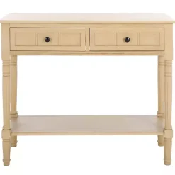 Kirklands Home Warm Natural 2- Drawer Samantha Console Table Tan
