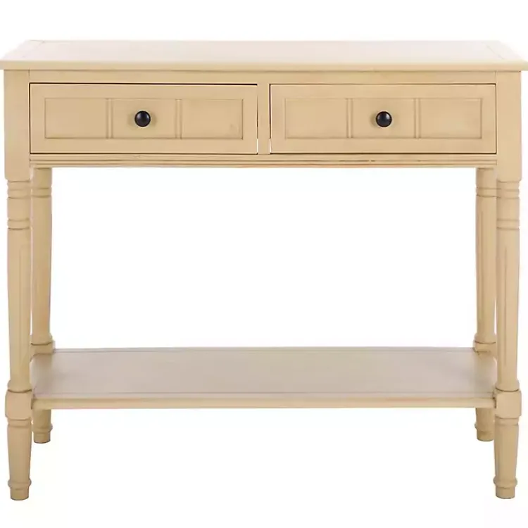Kirklands Home Warm Natural 2- Drawer Samantha Console Table Tan