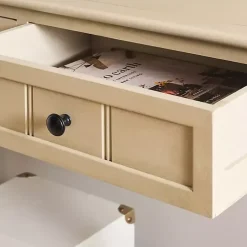 Kirklands Home Warm Natural 2- Drawer Samantha Console Table Tan