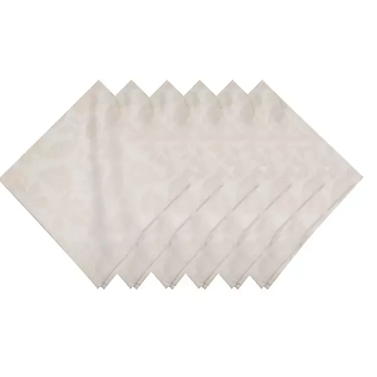 Fall>Kirklands Home Warm Neutral Leaves Napkins, Set of 6