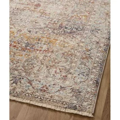 Kirklands Home Warm Neutral Lucca Area Rug, 6x9 New