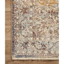 Kirklands Home Warm Neutral Lucca Area Rug, 6x9 New