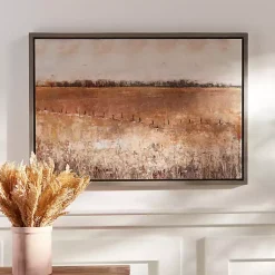 Kirklands Home Warm Rustic Landscape Framed Art Print Brown Hot