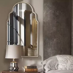 Kirklands Home Warm Silver Arched Wall Mirror