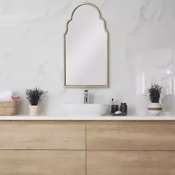 Kirklands Home Warm Silver Arched Wall Mirror
