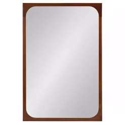 Kirklands Home Warm Walnut Rounded Rectangle Wall Mirror Clearance