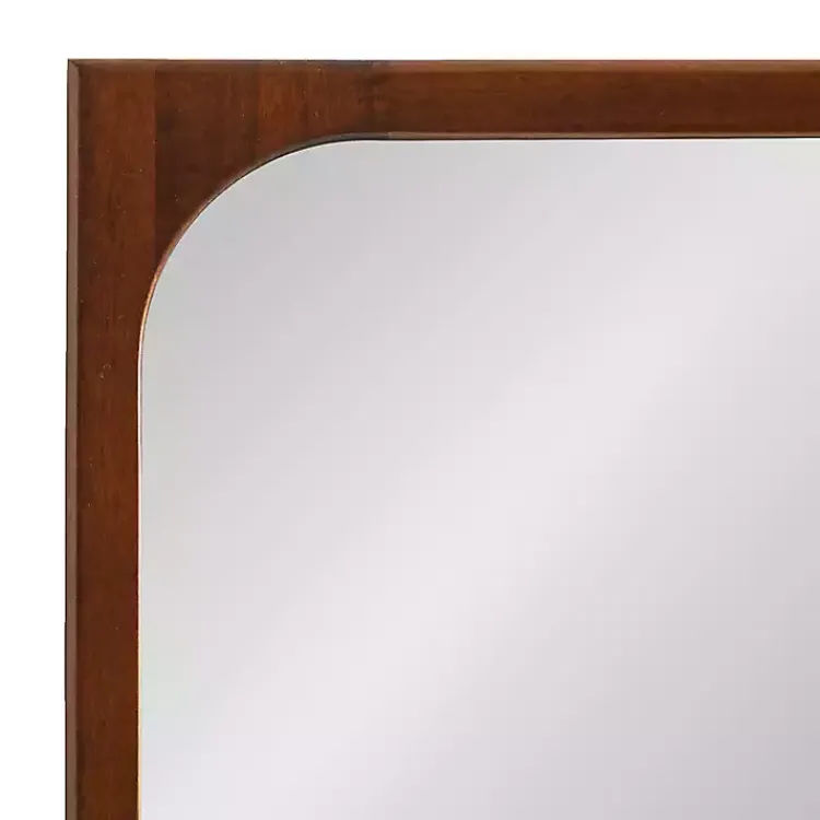 Kirklands Home Warm Walnut Rounded Rectangle Wall Mirror Clearance