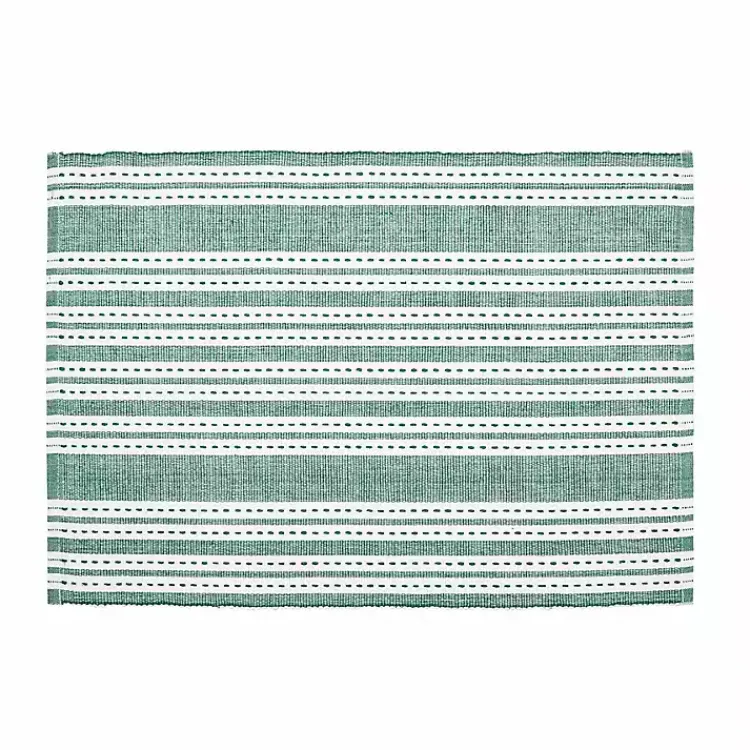Kirklands Home Warner Emerald Stripe Placemats, Set of 6 Best