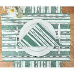 Kirklands Home Warner Emerald Stripe Placemats, Set of 6 Best