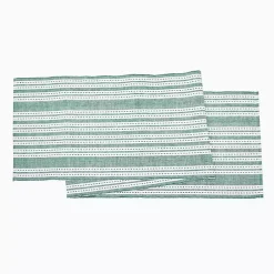 Kirklands Home Warner Emerald Stripe Table Runner Outlet