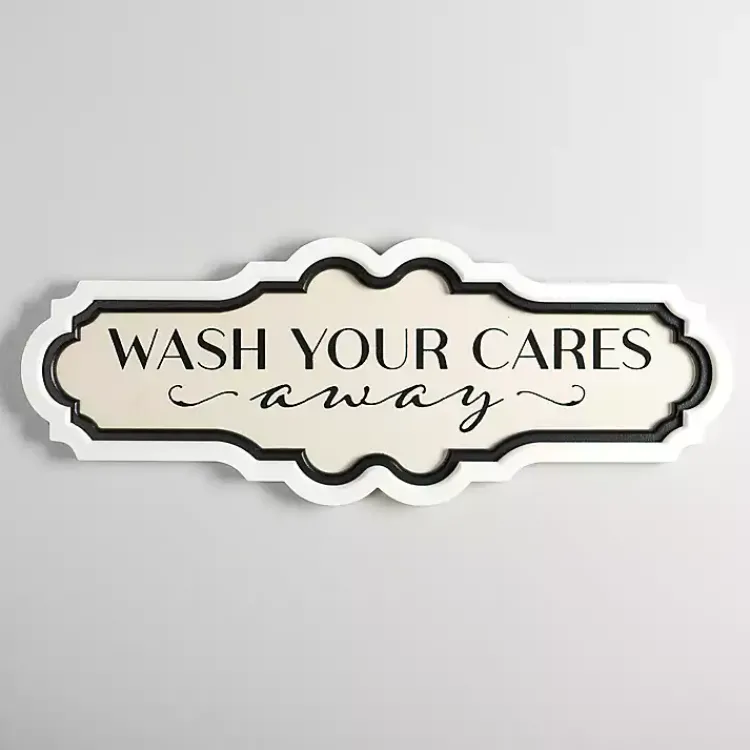 Kirklands Home Wash Your Cares Away Wall Plaque Clearance