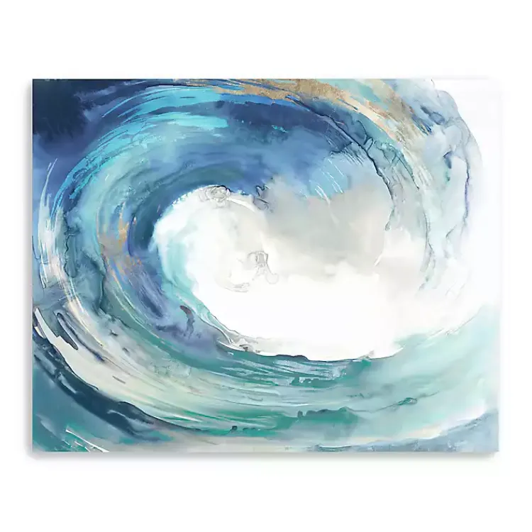 Kirklands Home Water Collar Giclee Canvas Art Print, 30x24 in. Blue New