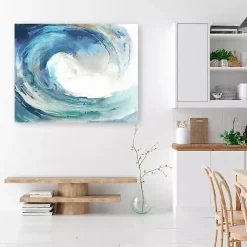 Kirklands Home Water Collar Giclee Canvas Art Print, 30x24 in. Blue New