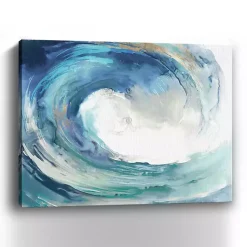 Kirklands Home Water Collar Giclee Canvas Art Print, 30x24 in. Blue New