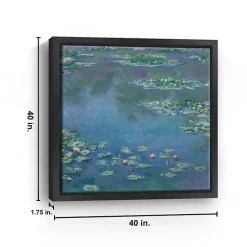 Kirklands Home Water Lilies 1906 Framed Canvas Art Print Blue Clearance