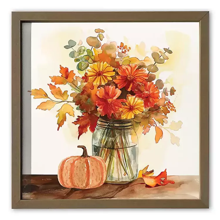 Fall>Kirklands Home Watercolor Autumn Bouquet Framed Art Print