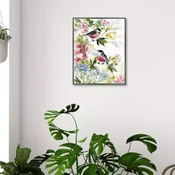Kirklands Home Watercolor Birds I Framed Canvas Art Print New