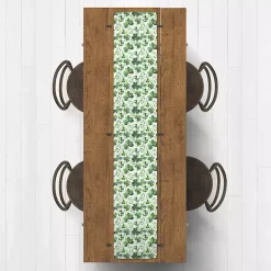 St Patricks Day Decorations>Kirklands Home Watercolor Clovers Table Runner, 72 in.