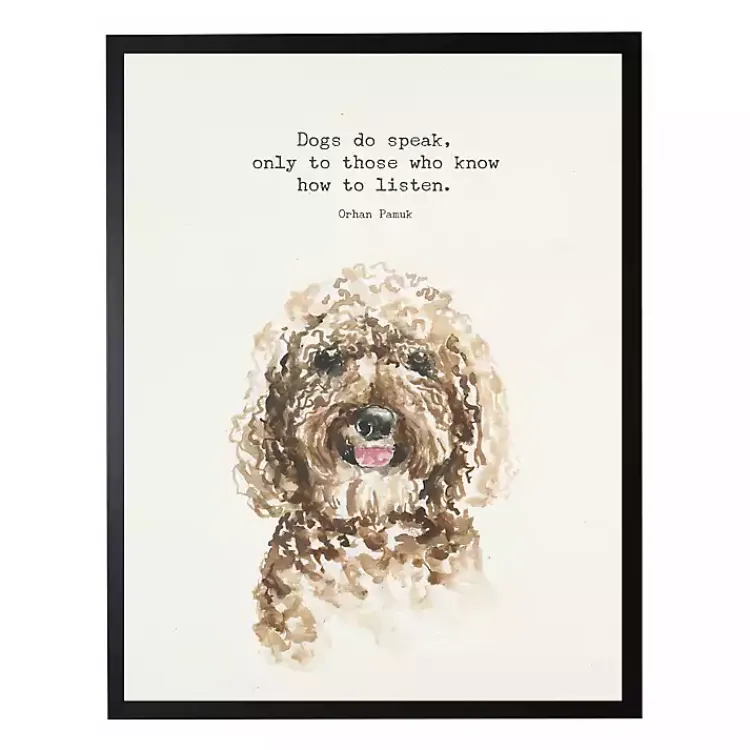 Kirklands Home Watercolor Goldendoodle Quote Framed Art Print Hot