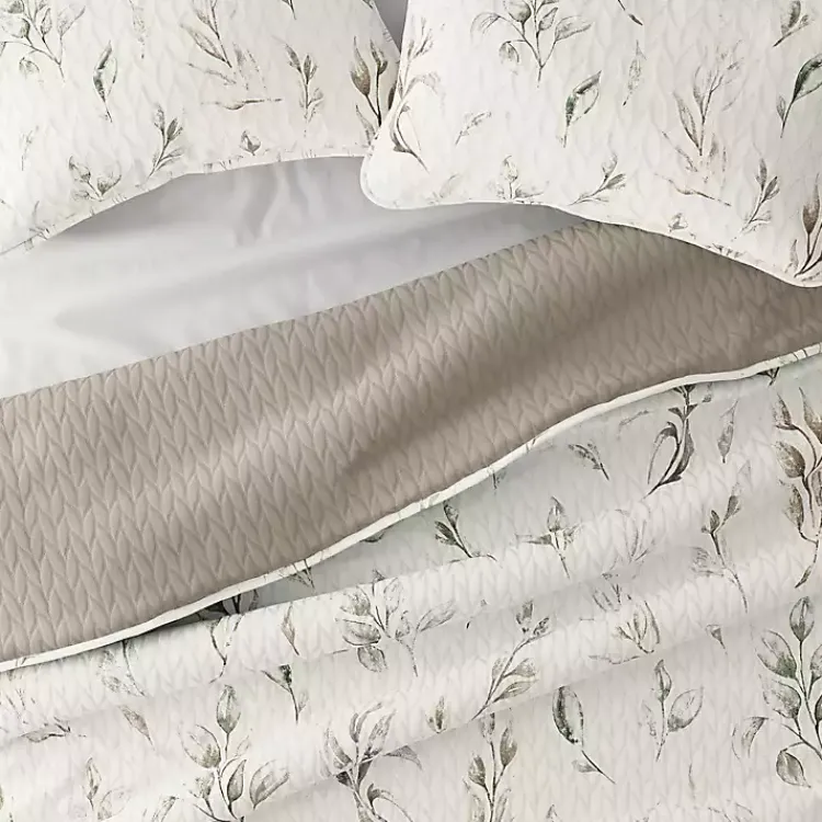 Kirklands Home Watercolor Leaves Reversible 2-pc. Twin Quilt Set Sale