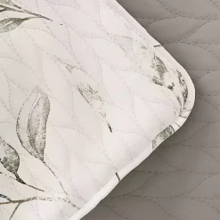 Kirklands Home Watercolor Leaves Reversible 3-pc. Queen Quilt Set New