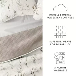 Kirklands Home Watercolor Leaves Reversible 3-pc. Queen Quilt Set New