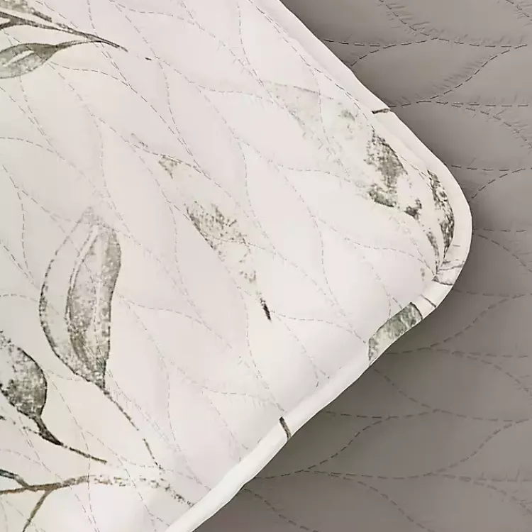 Kirklands Home Watercolor Leaves Reversible 3-pc. King Quilt Set New