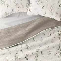 Kirklands Home Watercolor Leaves Reversible 3-pc. King Quilt Set New