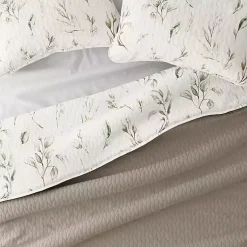 Kirklands Home Watercolor Leaves Reversible 3-pc. King Quilt Set New