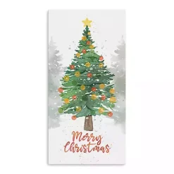 Christmas Art & Wall Decor>Kirklands Home Watercolor Merry Christmas Canvas Print, 10x20 in.