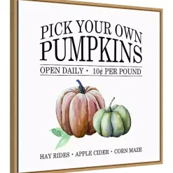Fall>Kirklands Home Watercolor Pick Your Own Pumpkins Framed Wall Art