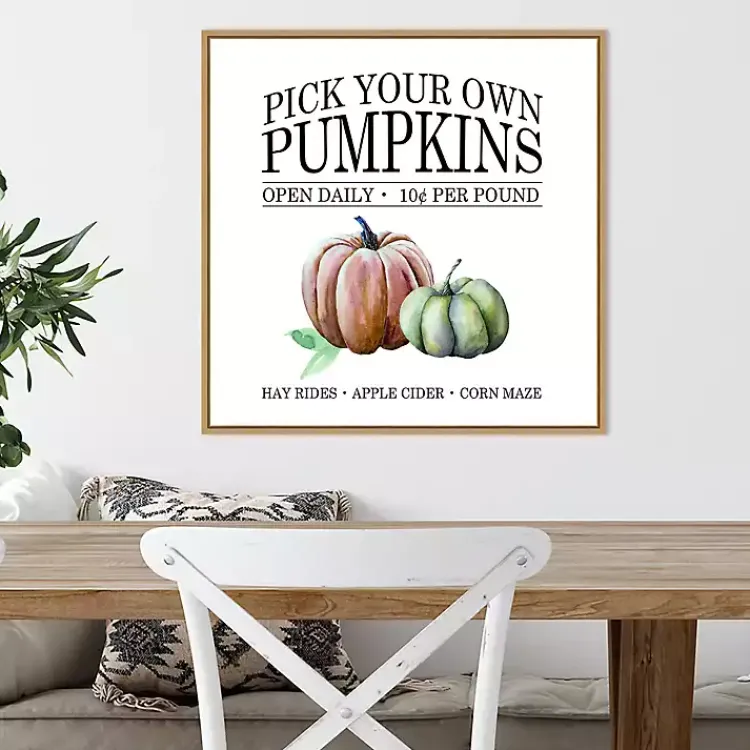 Fall>Kirklands Home Watercolor Pick Your Own Pumpkins Framed Wall Art