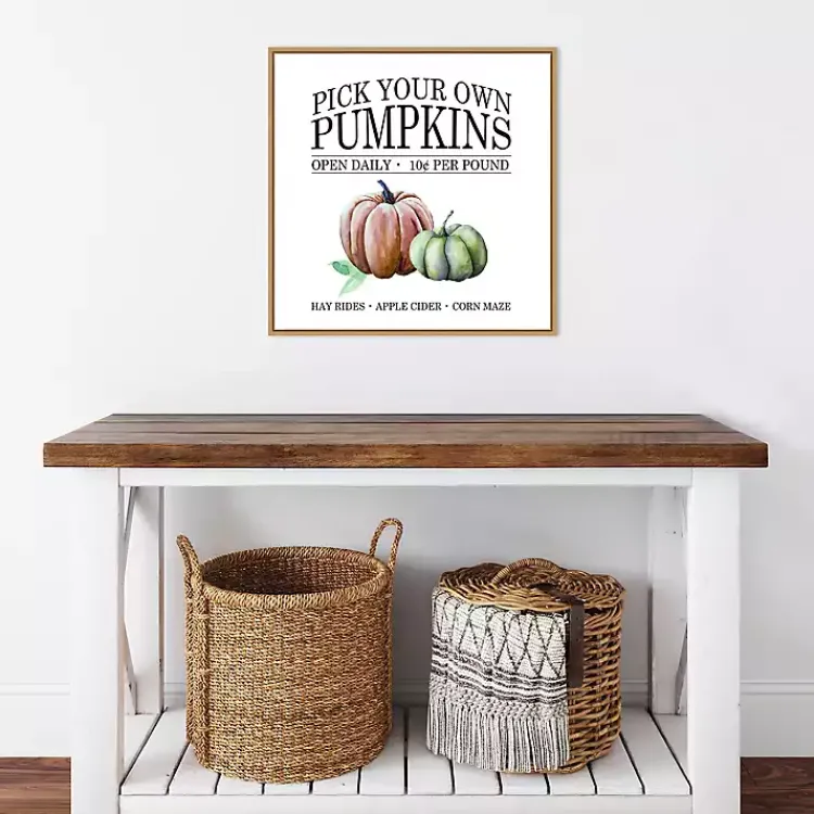 Fall>Kirklands Home Watercolor Pick Your Own Pumpkins Framed Wall Art