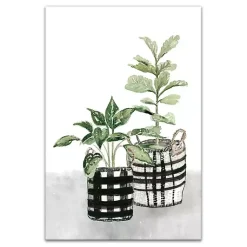 Kirklands Home Watercolor Plaid Vase Canvas Art Print, 20x30 in. Outlet