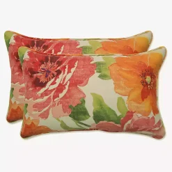 Kirklands Home Watercolor Primrose Lumbar Pillows, Set of 2 Discount
