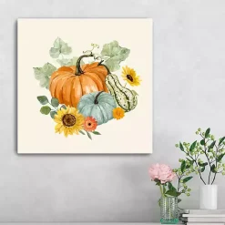 Fall>Kirklands Home Watercolor Pumpkin Bunch Canvas Art Print