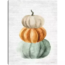 Fall>Kirklands Home Watercolor Pumpkin Stack Canvas Art Print