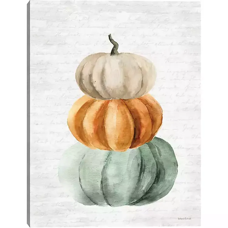 Fall>Kirklands Home Watercolor Pumpkin Stack Canvas Art Print