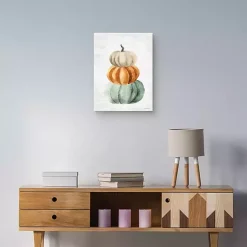 Fall>Kirklands Home Watercolor Pumpkin Stack Canvas Art Print