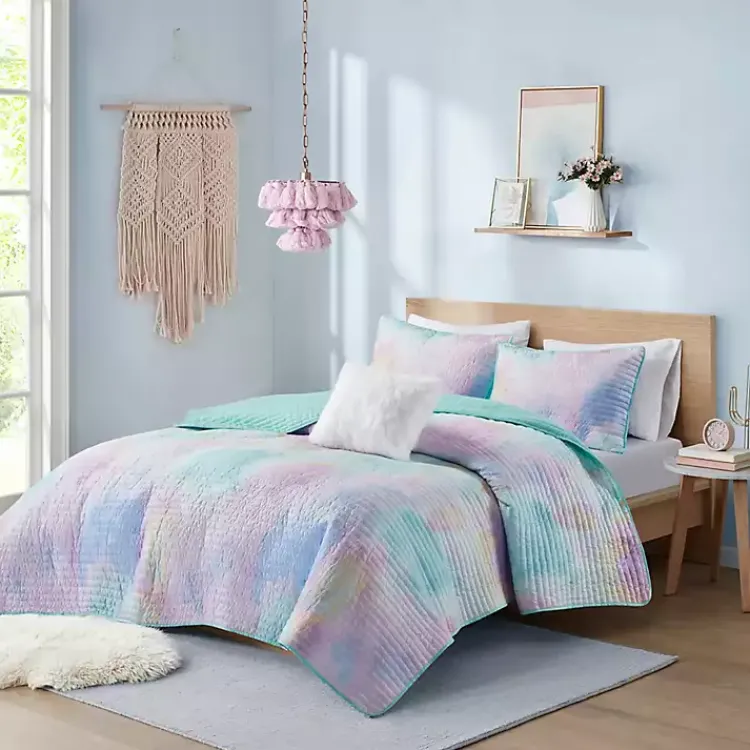 Kirklands Home Watercolor Tie-Dye 4-pc. Full/Queen Quilt Set Hot