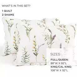 Kirklands Home Watercolor Wildflower 3-pc. King Quilt Set Online