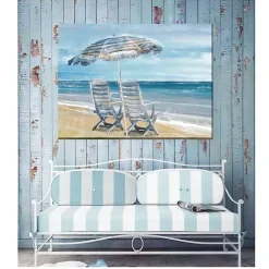 Kirklands Home Waters Edge Outdoor Canvas Art Print Blue New