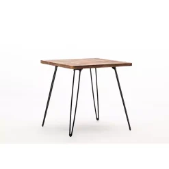 Kirklands Home Weather Fir Wood and Hairpin Legs Accent Table Clearance