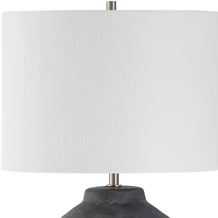 Kirklands Home Weathered Black Ceramic Rhys Table Lamp White Best