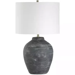 Kirklands Home Weathered Black Ceramic Rhys Table Lamp White Best
