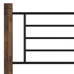 Kirklands Home Weathered Brown Farmhouse Queen Bed Discount